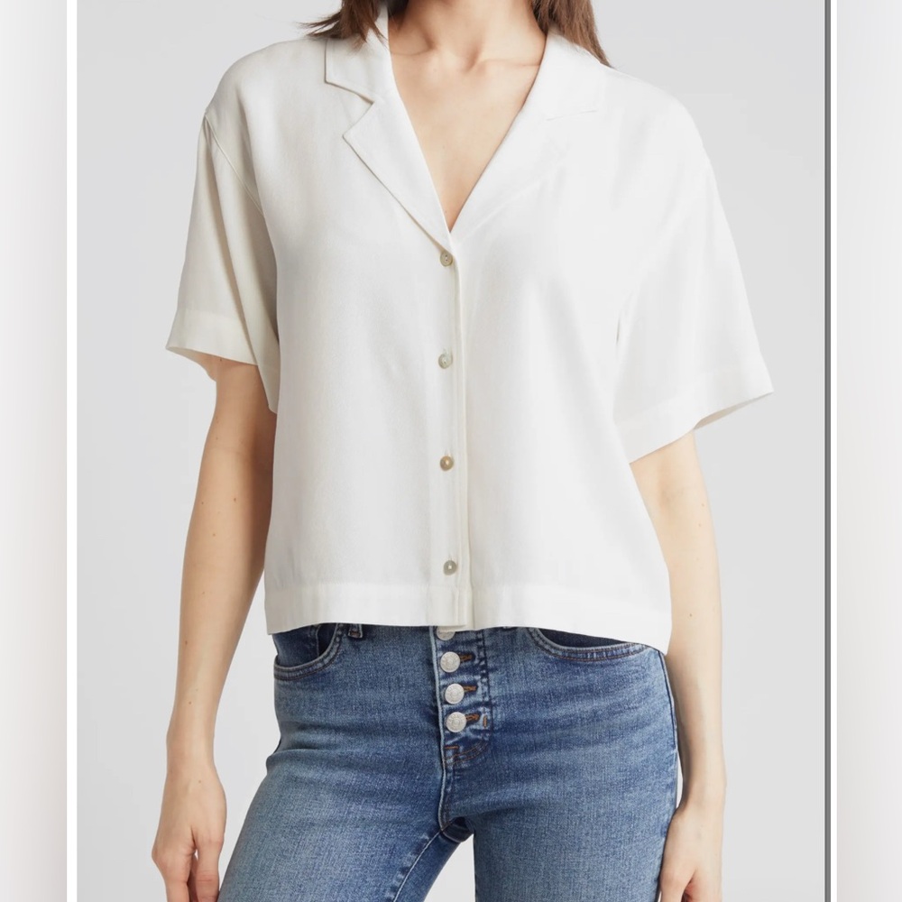 Madewell Off White Camp Shirt
